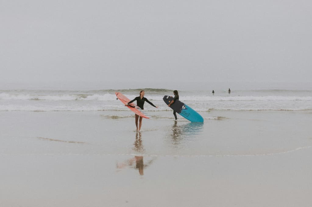 Surfers at Essaouira beach